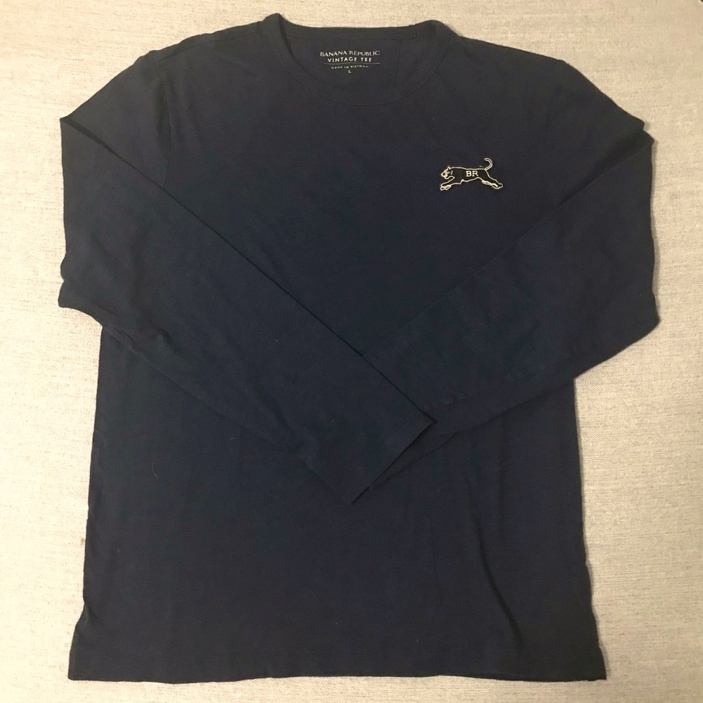 Banana Republic navy long sleeve vintage T-shirt